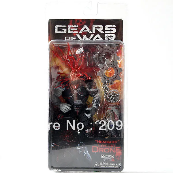 Классическая игра Gears NECA Headshot Locust Drone War экшн фигурка 18 см коллекция|Игровые