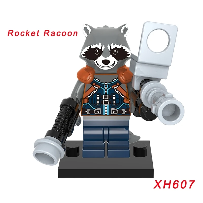 xh607 Super Heroe Star-Lord Rocket енот Капитан Marvel Железный человек видение строительный блок - Цвет: xh607