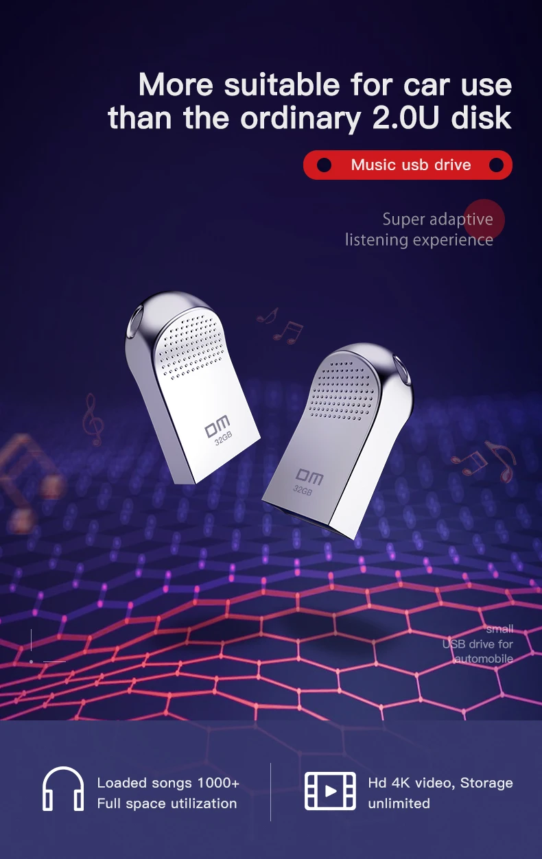 USB 2,0 флэш-накопитель PD125 Metal16GB 32GB мини-накопитель диск памяти простой стиль для компьютера ПК планшета или автомобиля