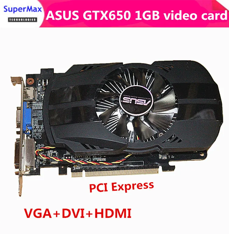 ASUS видеокарта оригинальная GTX650 1G настольная ПК HD игровая карта DDR5 128 бит