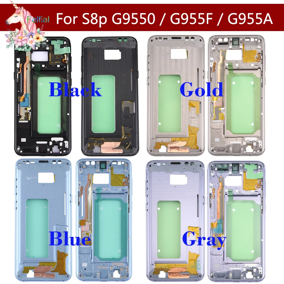Для Samsung Galaxy S8 Plus G955 G955F + корпус аккумулятора задняя крышка Переднее стекло