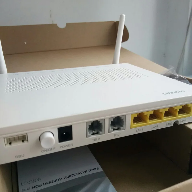 100% оригинальный новый HG8245H GPON ONU 4GE + 2 подсветка комбо WI FI HGU CLASS C английские