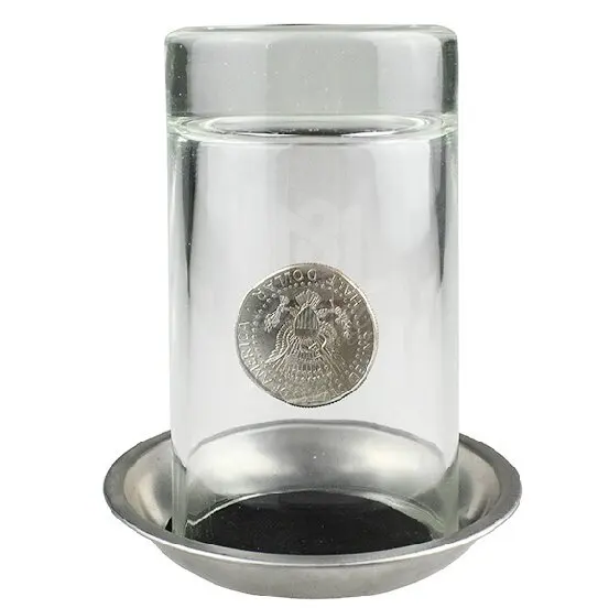 

Coin Penetration Dish Magic Tricks Free Shipping Props Toys Not Include Glass