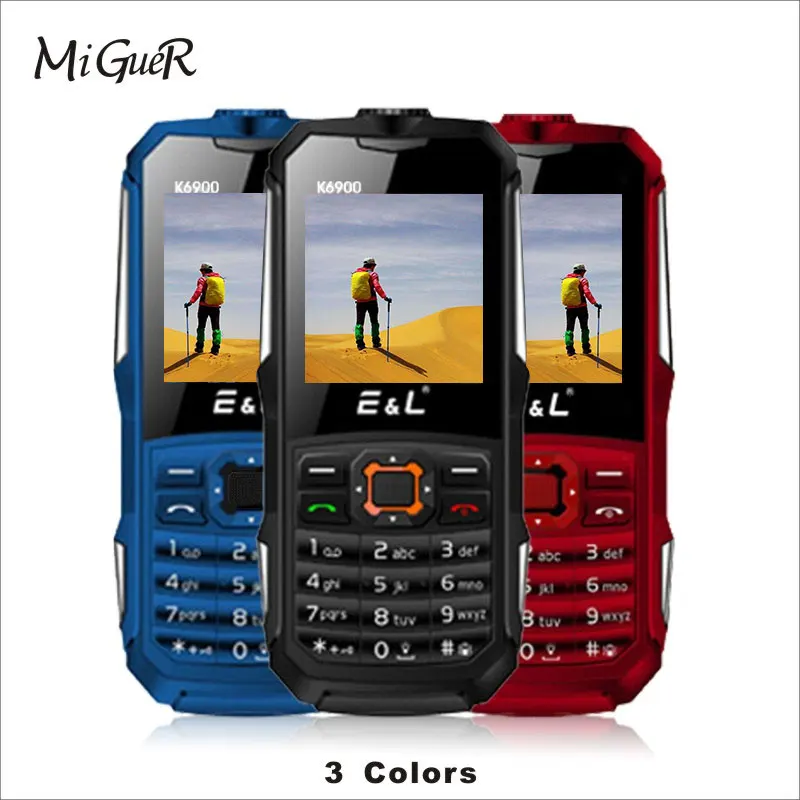 E & L EL K6900 IP68 водонепроницаемый ударопрочный мобильный телефон клавиатура большой