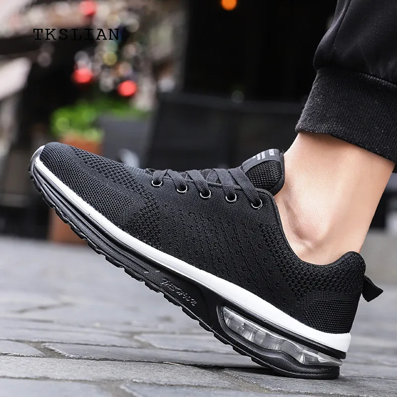 Men Summer Sneakers shoes big size cushion trainers Unisex Breathable walking red black footwear male plus sneaker | Обувь