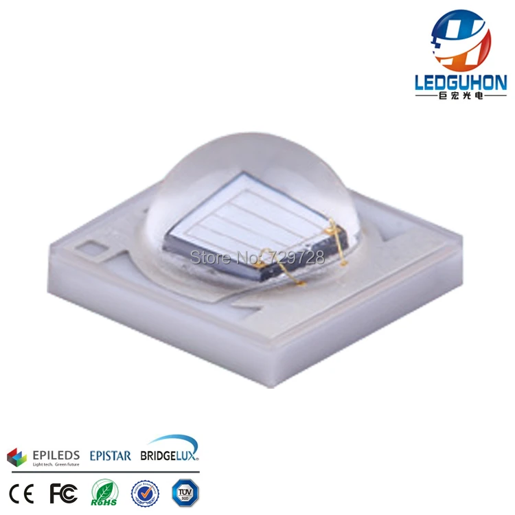 3 в 3 Вт Высокая мощность 365 нм 370 нм УФ керамический smd СВЕТОДИОД ...