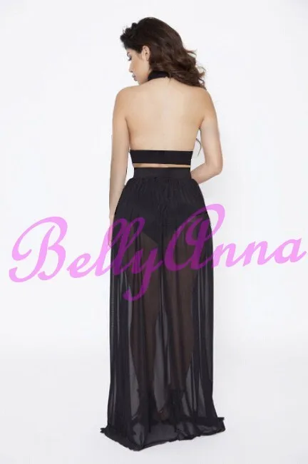 Новые пикантные сетчатые Холтер укороченные топы для женщин спинки жилет майки