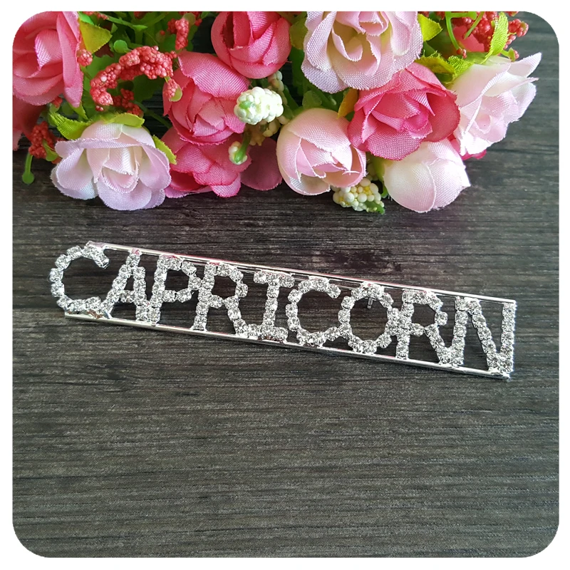 Брошь в виде созвездий с кристаллами ювелирное изделие Козелок Знаки зодиака