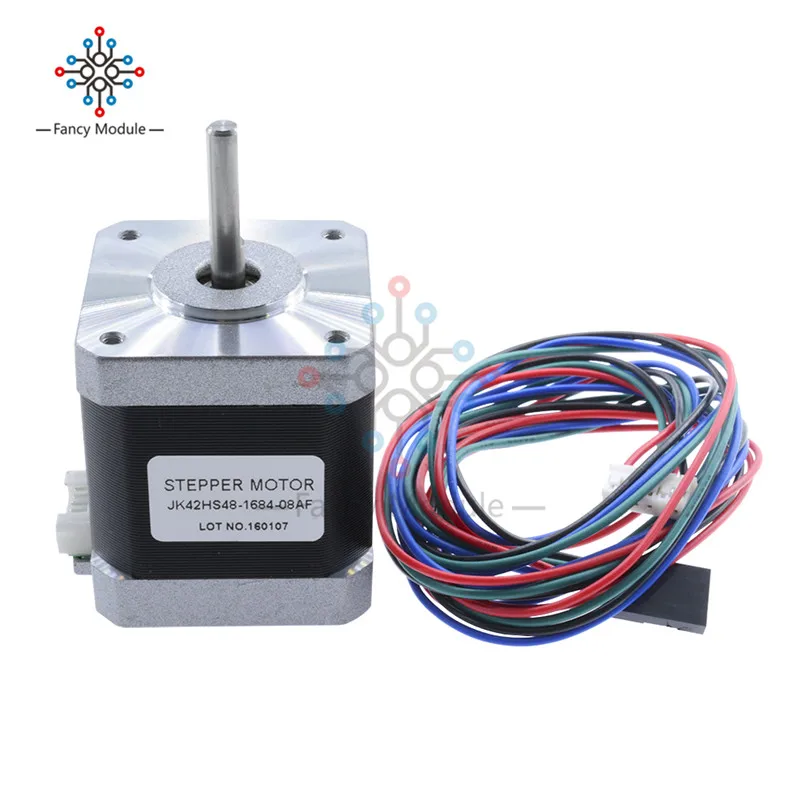 JK42HS48 1684 2A 12V Новый Nema17 1 8 градусов 42 мм гибридный шаговый двигатель 4 провода для 3D