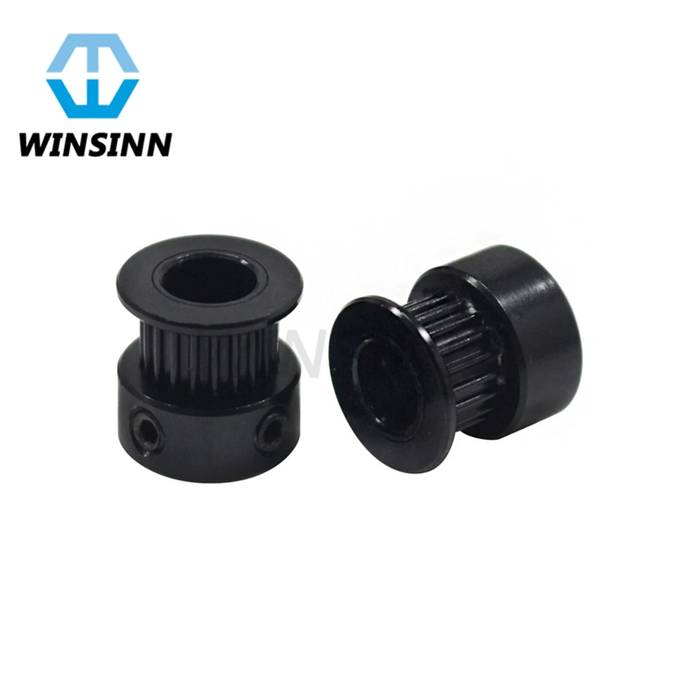 

Black GT2 Pulley 16 20 Teeth 5mm 8mm Bore 6mm Width Timing Belt Pulley Wheel Aluminum for 3D Printer