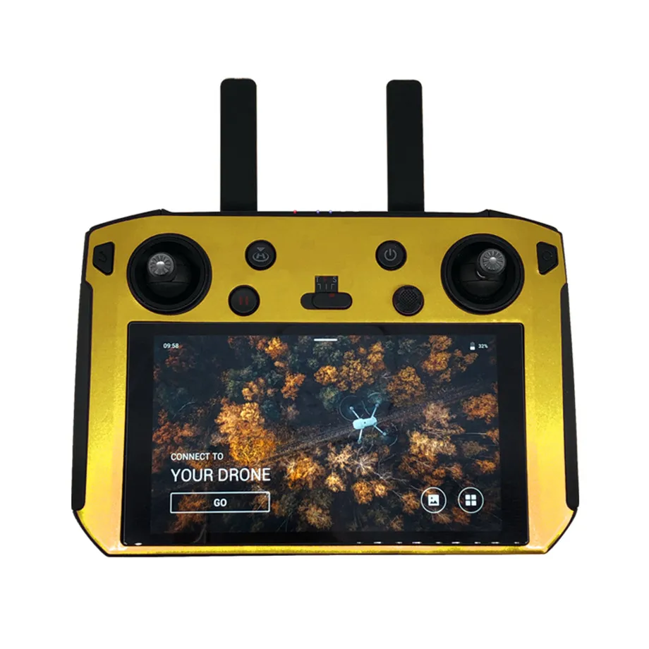gold remote Флуоресцентный Стикеры кожи тела Стикеры s Для DJI Mavic Pro/Air 2/Pro/зум сумка для корпуса дрона Водонепроницаемый 3M Стикеры для DJI умный контроллер кожи - Цвет: gold remote