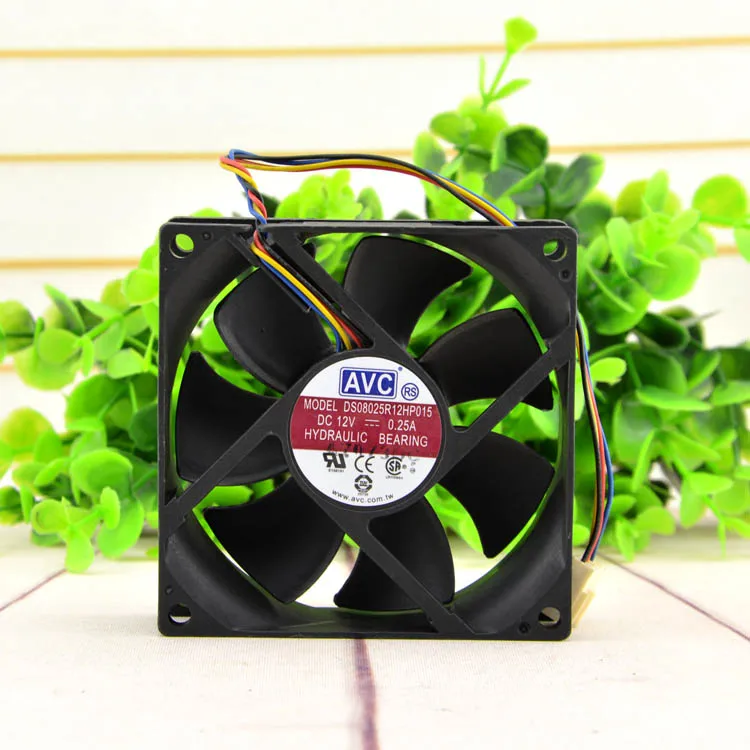 

Новый оригинальный C8025R12HB 4Pin 12В 0.25A 8 см 8025 шасси мощность процессора pwm бесшумный вентилятор