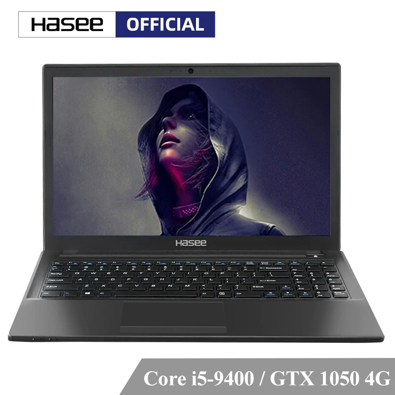 Hasee K670E-G6A5 Laptop for Gaming(Intel 9Gen i5-9400+GTX1050 4GGDDR5/8G RAM/512G SSD+1THDD/DOS/15.6''IPS)Desktop-grade Notebook |