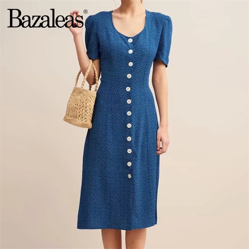 Сексуальные центральные значки миди платье темно синее анис точка женское