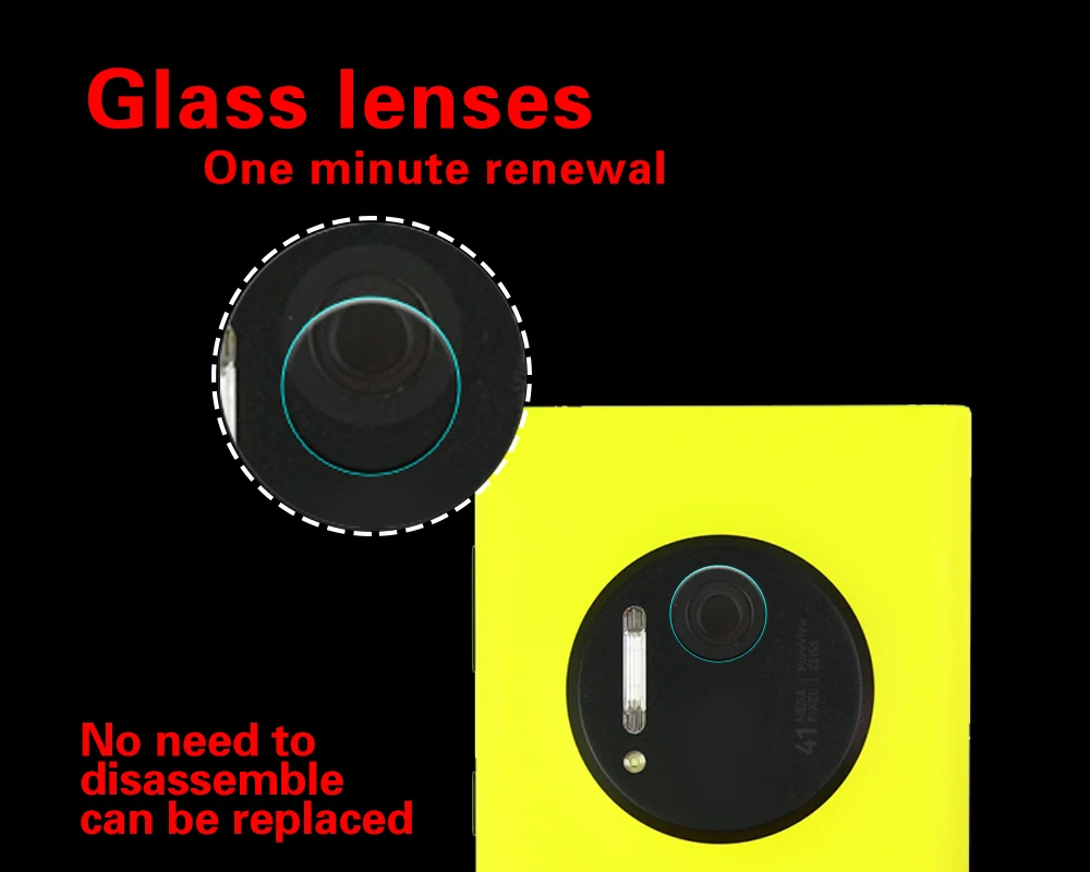 Genuine Back Camera Lens tempered glass Film For Nokia Lumia 1020 RM-875 camera film for 6 Rear protector |