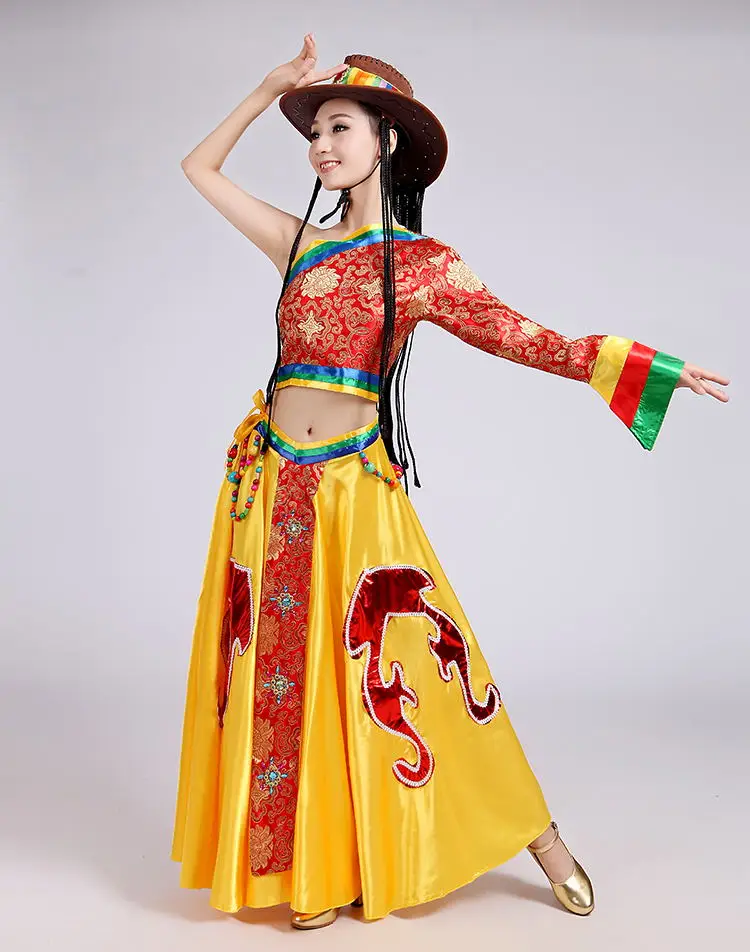 Новая тибетская одежда новые тибетские танцевальные костюмы Kangding love songs yo