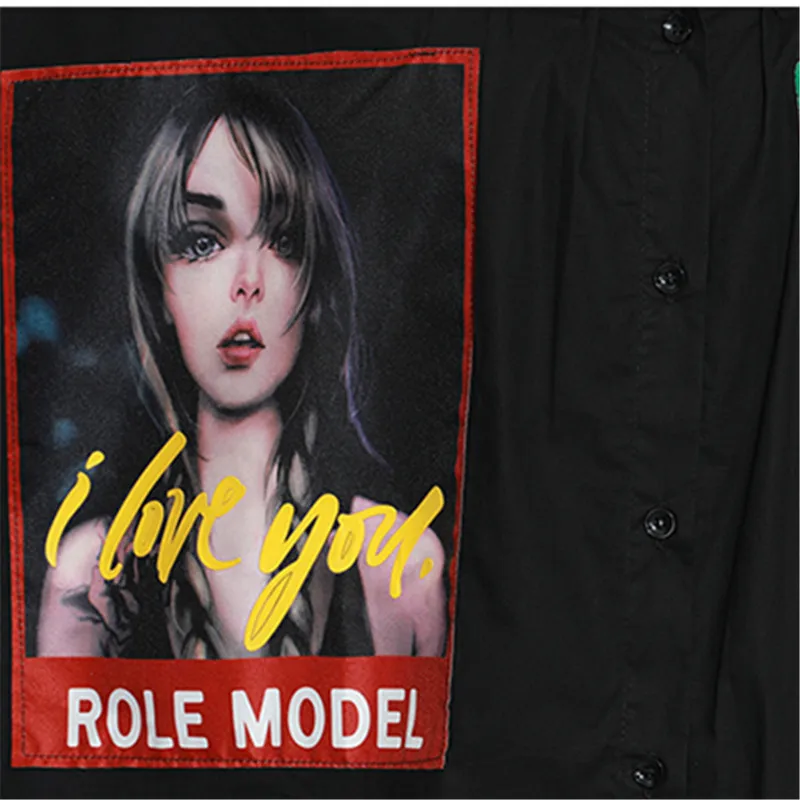 Женские рубашки 2019 летние новые модные с принтом длинные коротким рукавом