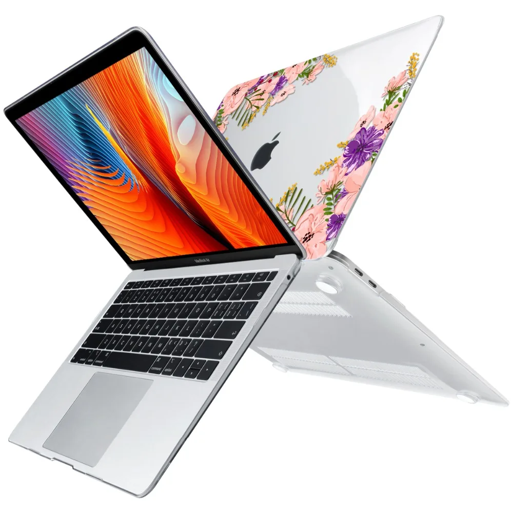 Кристальная печать на прозрачной поверхности чехол для Macbook Air Pro retina 11 12 13 15
