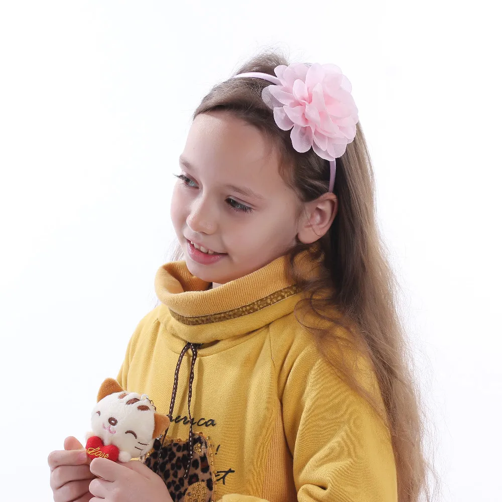 Shabby Chiffon Flowers Hair Bands For Children High Quality Headband Girls Big Flower Bow Headwear Accessories | Детская одежда и