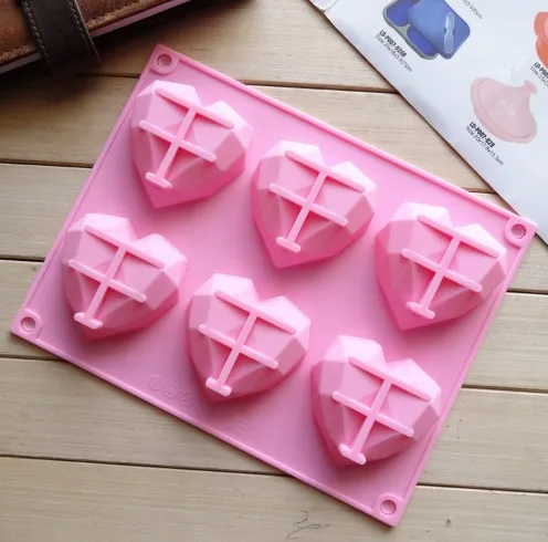 

18 years new silicone cake mold 6 even love pudding jelly mold