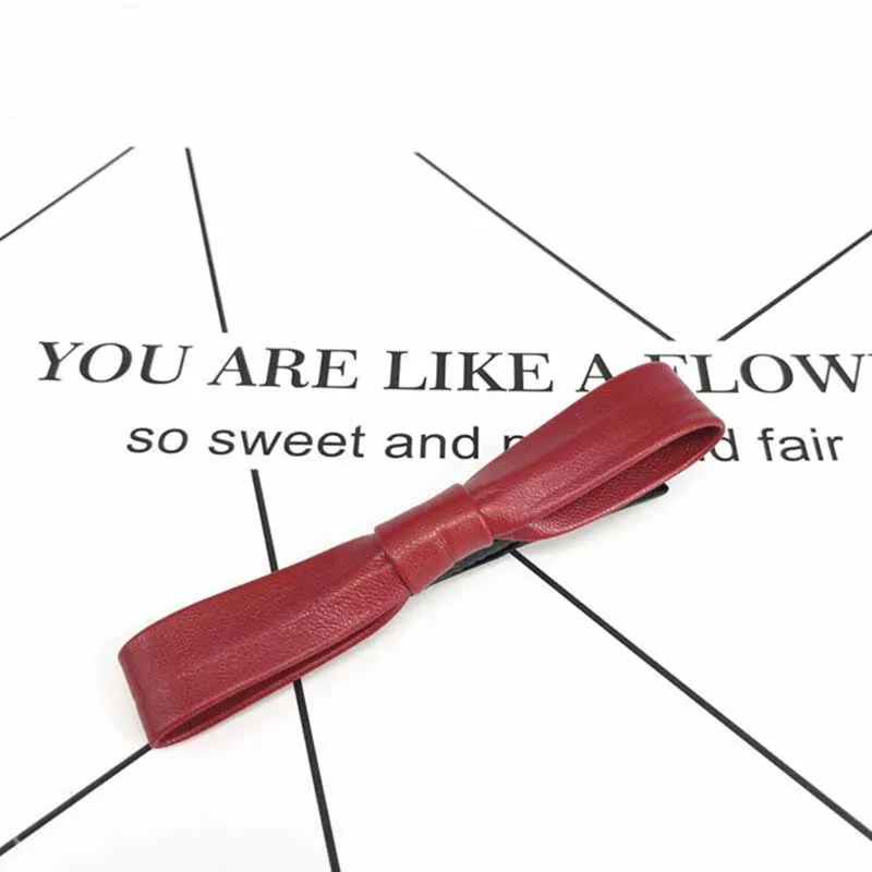 Детские Модные кожаные однотонные заколки для волос женщин и девочек милые