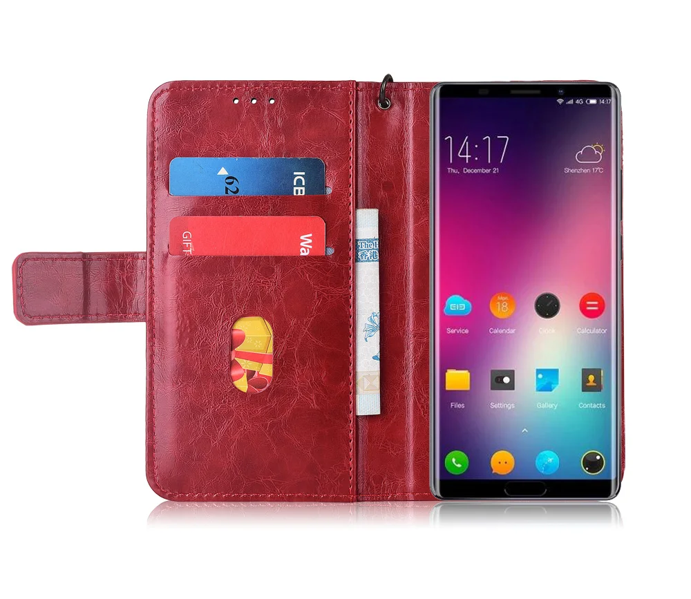 Кожаный чехол книжка для Elephone P11 3D Fundas с цветочным принтом 100% специальный кошелек