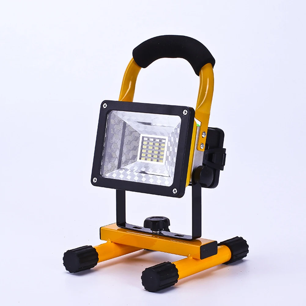 Portable 110V LED Flood Lawn Light Strong Searchlight Construction Site Move Miner's Lamp Red and Blue Flash Warning | Освещение