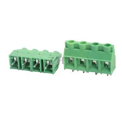 2 Pcs 300V 30A 9.5mm 4 Position Straight PCB Screw Terminal Block Connector