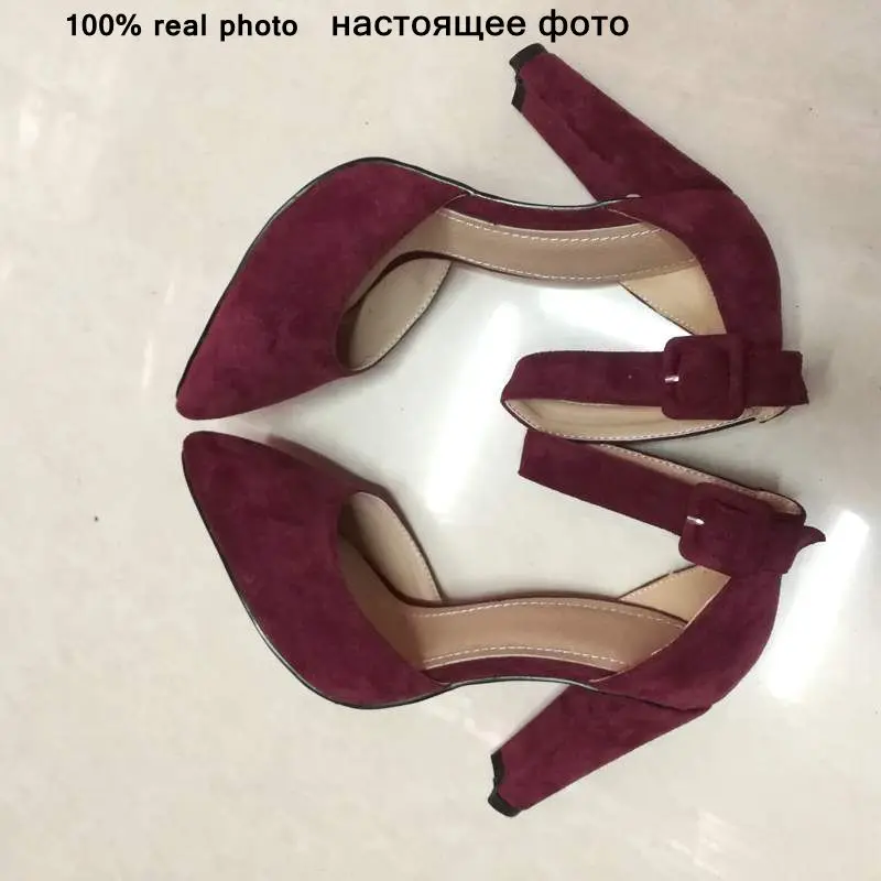 Сандалии ASILETO на высоком каблуке босоножки с закрытым носком из флока большие