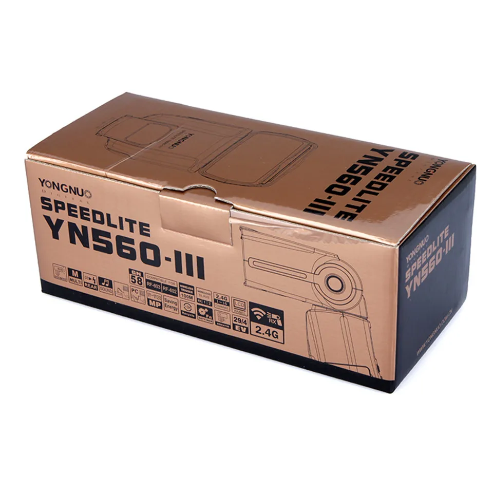 Вспышка YONGNUO Speedlite YN560III беспроводная вспышка для камер Canon Nikon Olympus Panasonic