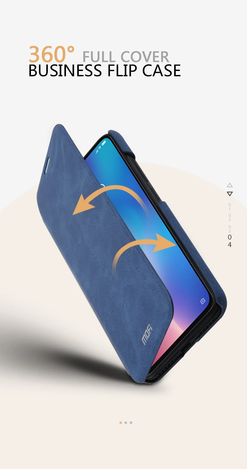 Для Xiaomi Mi9 флип-чехол Mofi Book Cover для Xiaomi Mi9 чехол из искусственной кожи полный чехол для Xiaomi Mi9 прозрачный Чехол кошелек карта