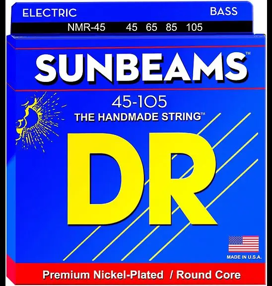 

DR Strings Sunbeams NMR-45 Nickel Plated Round Core Bass Medium 4-String Bass Strings 45-105