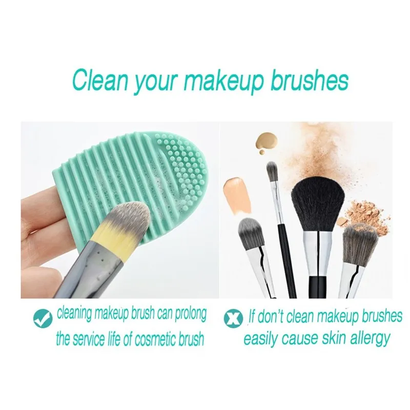 Силиконовая щетка в форме яйца коврик для чистки макияжа перчатка скребок