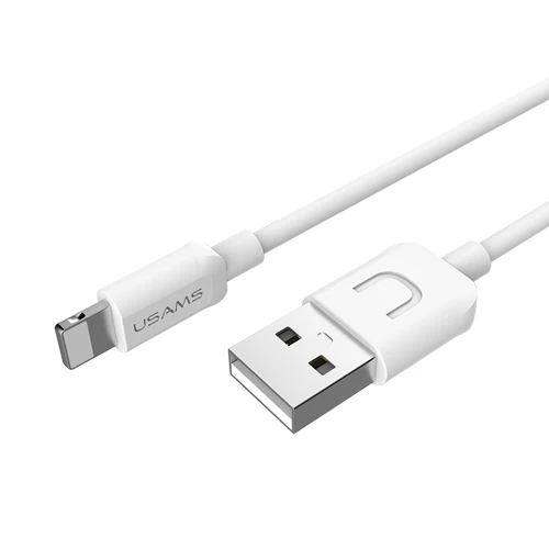 USAMS iOS 12 11 10 USB кабель для iPhone 2A быстрое устройство для зарядки кабель для освещения X 8 7 6 iPad Дата кабель синхронизации 10 шт./упак - Цвет: White