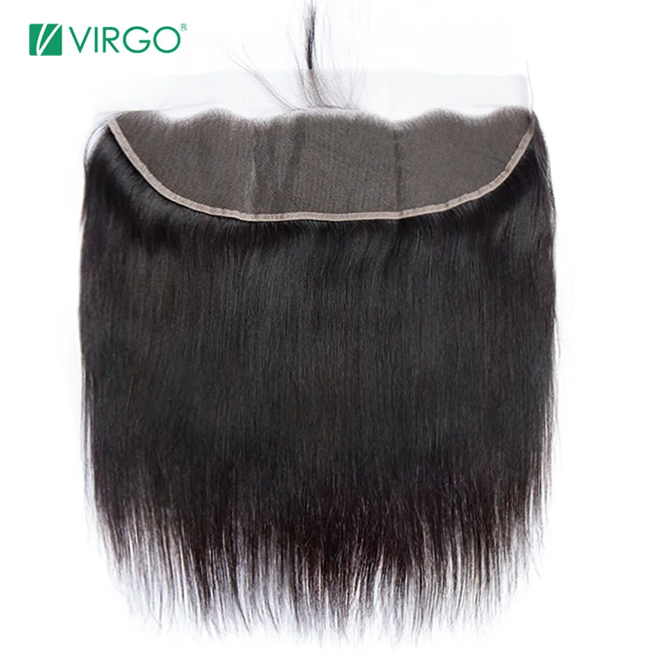 Virgo волосы компании предварительно выщипанные Кружева Фронтальные прямые Remy