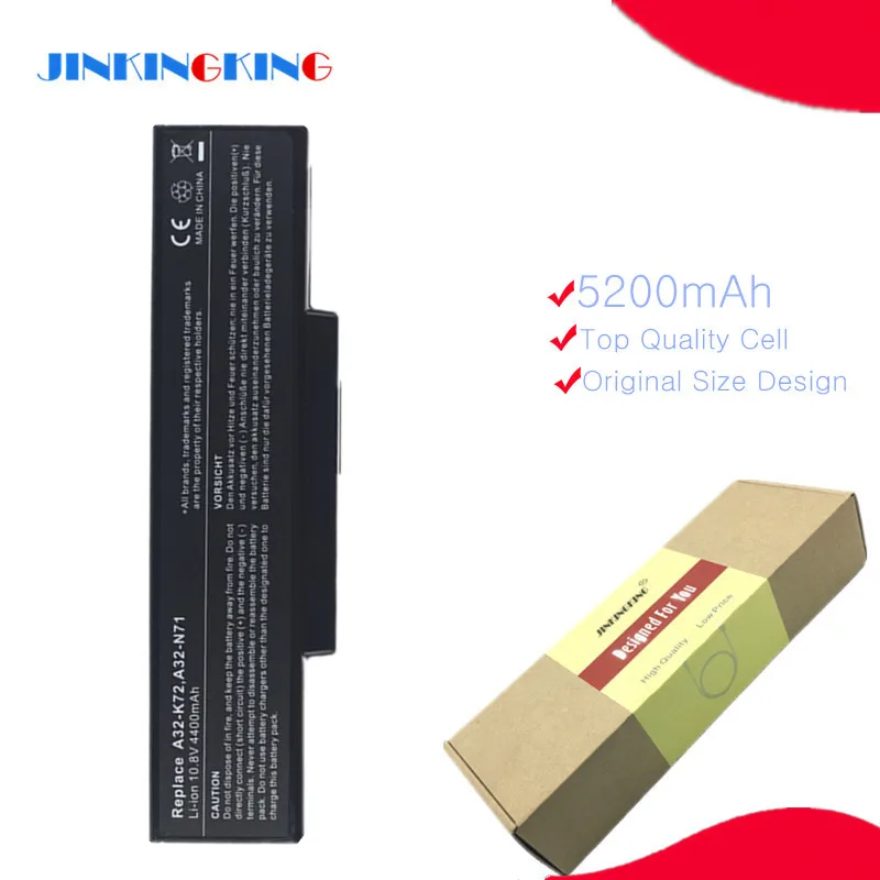 Аккумулятор для ноутбука Asus A72 A72F A72D A72DR A72J A72JK A72JR K72 K72D K72DR K72DY K72F K72J K72JA K73 N71 N73 X77