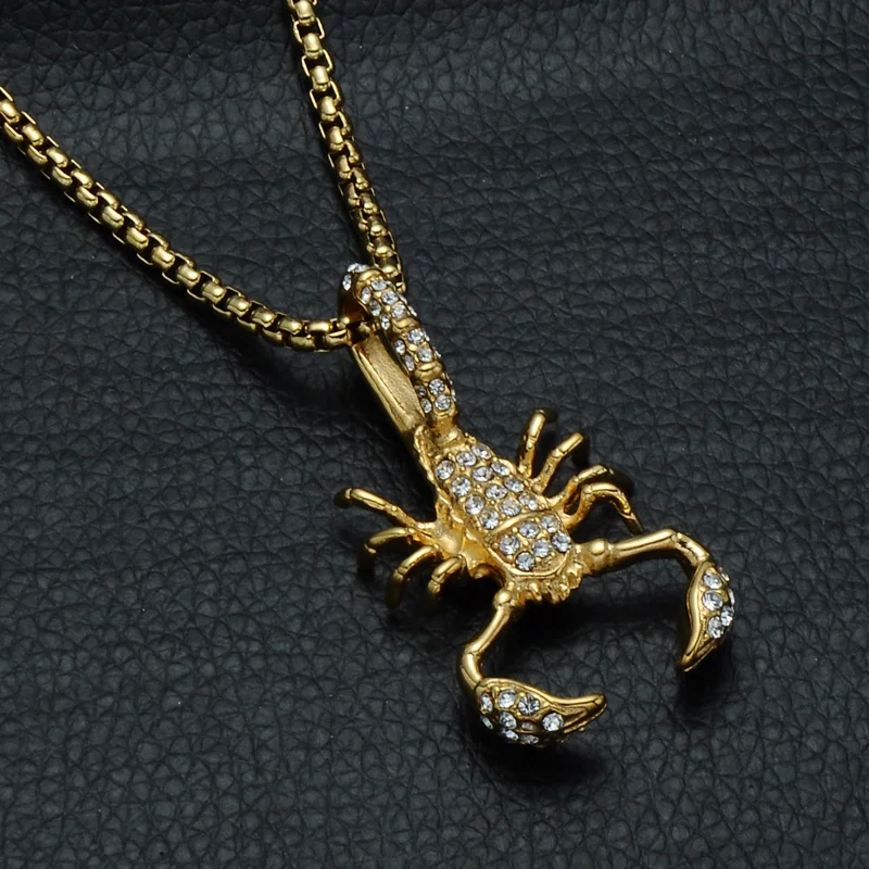 Хип хоп Bling Iced Out кубического циркония ожерелье в виде животного титана из