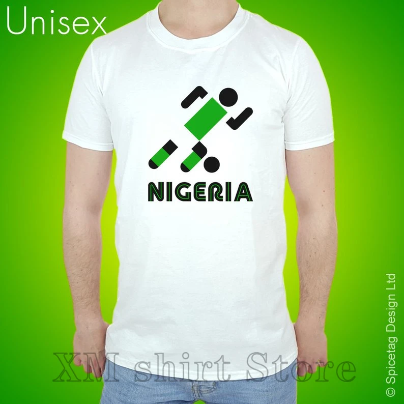 Нигерия ретро футболка для футбола человек палка нигерийский стиль 2018 мирового