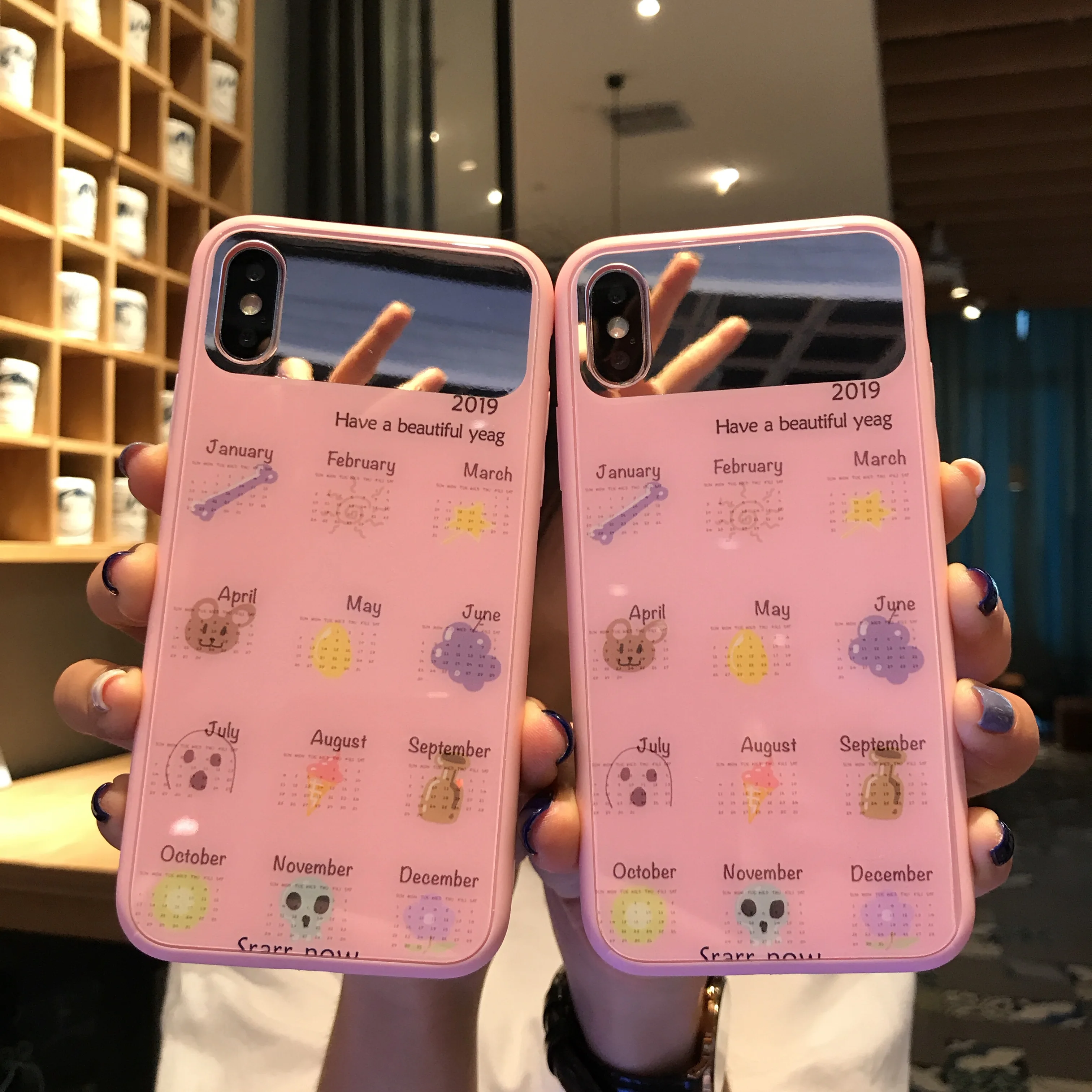 Роскошный зеркальный стеклянный чехол для телефона Iphone XS Max 6 S Capinha милый