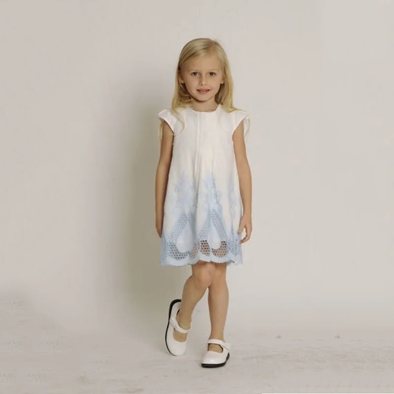 Распродажа платье принцессы для девочек без рукавов из хлопка выдалбливают