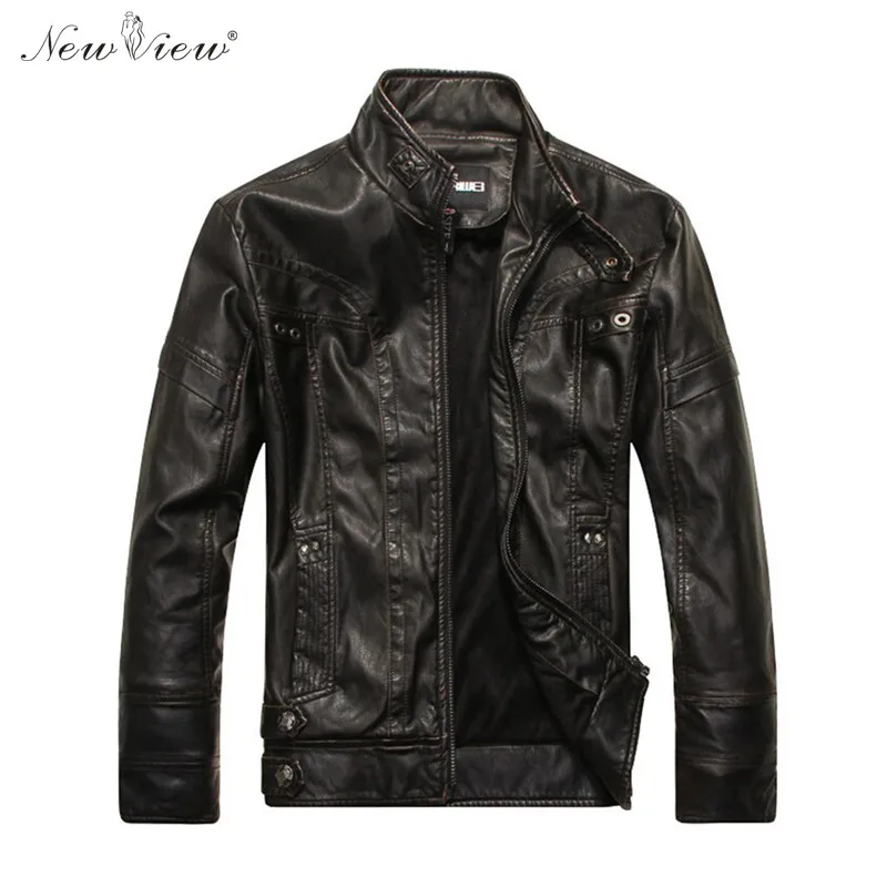 Кожаная куртка зима толстые Мех животных из искусственной кожи Мото-куртки