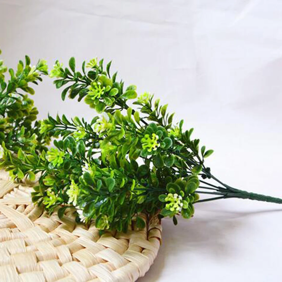 Лидер продаж 7 веток/букет 35 голов искусственные зеленые горшечные растения