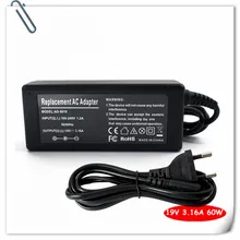 19V 3.16A 60W AC Adapter For SAMSUNG AD-6019R AD-9019 AA-PA0N90W AP04214-UV Notebook Laptop Power Supply Cord Battery Charger