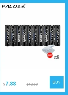 4 шт./партия PALO 3000mAh Ni-MH 1,2 V AA Аккумуляторная батарея 2A батареи для камеры, беспроводной микрофон и т. Д