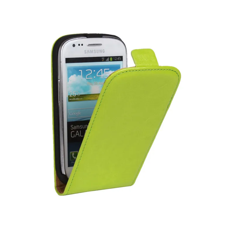ICover Модный чехол для samsung galaxy s3 mini, бизнес-чехол, откидной кожаный чехол, чехол для galaxy s3 mini i8190, вертикальный - Цвет: Зеленый