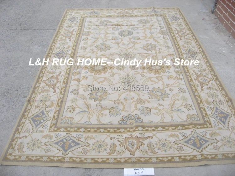 Бесплатная доставка коврики 6x9 дюймов в французском стиле аубуссона 100% шерстяные