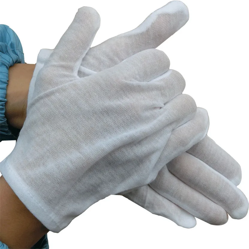 Белые хлопковые перчатки для конного спорта Сережки 12 пар|work gloves|gloves workwhite cotton work