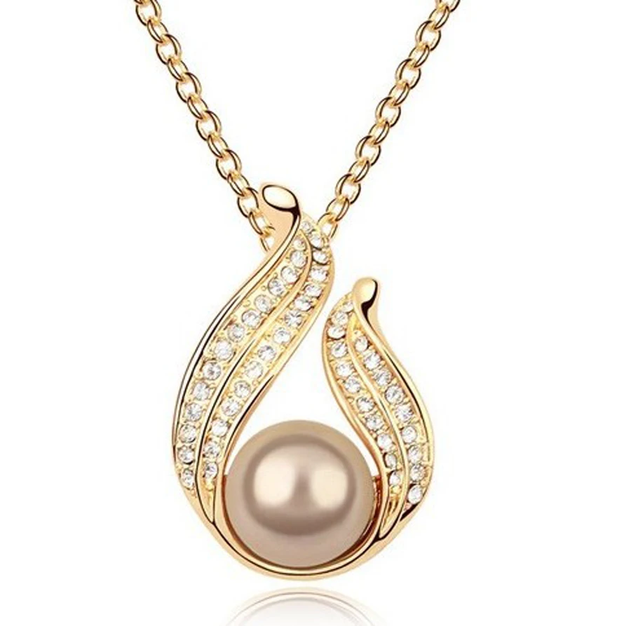 Новинка 2021 Прямая продажа с фабрики кулон австрийским кристаллом и пресноводным