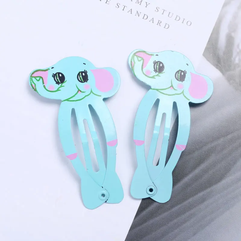 10 шт. заколки для волос детей детские девочек животные Слон Тигр Кролик милые
