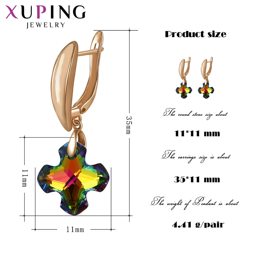 Xuping амулеты стильные серьги трендовые кристаллы от Swarovski цвет покрытием Шарм для женщин свадебный подарок M62-20179